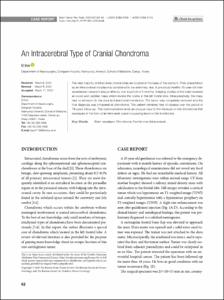 An Intracerebral Type of Cranial Chondroma