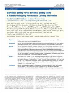Everolimus-Eluting Versus Sirolimus-Eluting Stents in Patients Undergoing Percutaneous Coronary Intervention : The EXCELLENT (Efficacy of Xience/Promus Versus Cypher to Reduce Late Loss After Stenting) Randomized Trial