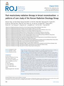 Post-mastectomy radiation therapy in breast reconstruction: a patterns of care study of the Korean Radiation Oncology Group