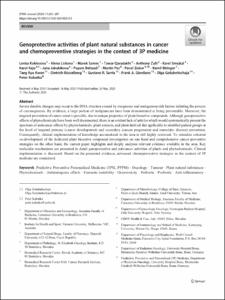 Genoprotective activities of plant natural substances in cancer and chemopreventive strategies in the context of 3P medicine