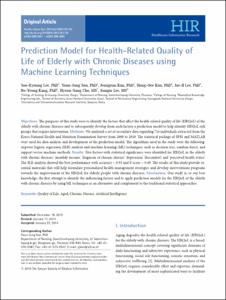 Prediction Model for Health-Related Quality of Life of Elderly with Chronic Diseases using
Machine Learning Techniques