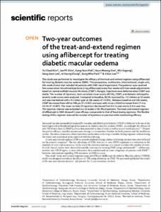 Two-year outcomes of the treat-and-extend regimen using aflibercept for treating diabetic macular oedema