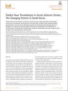 Golden Hour Thrombolysis in Acute Ischemic Stroke: The Changing Pattern in South Korea