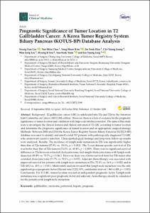 Prognostic Significance of Tumor Location in T2 Gallbladder Cancer: A Korea Tumor Registry System Biliary Pancreas (KOTUS-BP) Database Analysis