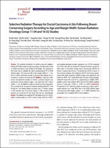 Selective Radiation Therapy for Ductal Carcinoma In Situ Following Breast-Conserving Surgery According to Age and Margin Width: Korean Radiation Oncology Group 11-04 and 16-02 Studies