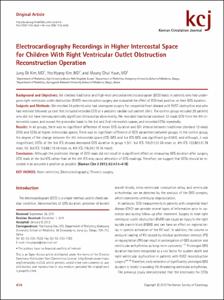 Electrocardiography Recordings in Higher Intercostal Space for Children With Right Ventricular Outlet Obstruction Reconstruction Operation