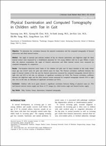 Physical Examination and Computed Tomography in Children with Toe in Gait