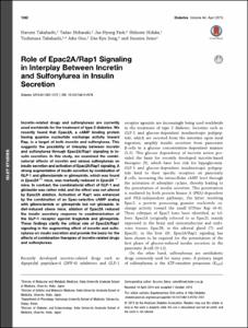 Role of Epac2A/Rap1 Signaling
in Interplay Between Incretin
and Sulfonylurea in Insulin
Secretion