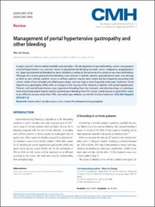 Management of portal hypertensive gastropathy and other bleeding