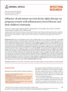 Influence of anti-tumor necrosis factor-alpha therapy on pregnant women with inflammatory bowel disease and their children’s immunity