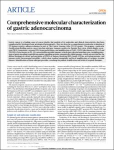 Comprehensive molecular characterization of gastric adenocarcinoma
