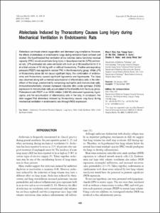 Atelectasis Induced by Thoracotomy Causes Lung Injury during Mechanical Ventilation in Endotoxemic Rats