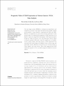 Prognostic value of TZAP expression in various cancers: TCGA data analysis