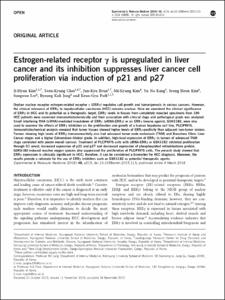 Estrogen-related receptor γ is upregulated in liver cancer and its inhibition suppresses liver cancer cell proliferation via induction of p21 and p27
