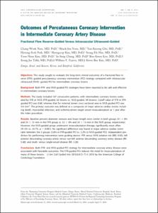 Outcomes of Percutaneous Coronary Intervention in Intermediate Coronary Artery Disease Fractional Flow Reserve–Guided Versus Intravascular Ultrasound–Guided