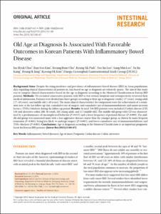 Old Age at Diagnosis Is Associated With Favorable
Outcomes in Korean Patients With Inflammatory Bowel
Disease