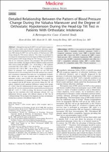 Detailed relationship between the pattern of blood pressure change during the Valsalva maneuver and the degree of orthostatic hypotension during the head-up tilt test in patients with orthostatic intolerance: A retrospective case-control study