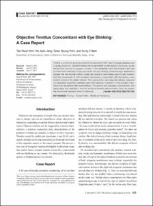 Objective Tinnitus Concomitant with Eye Blinking: A Case Report