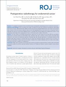 Postoperative radiotherapy for endometrial cancer