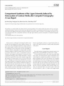 Compartment Syndrome of the Upper Extremity Induced by Extravasation of Contrast Media after Computed Tomography: A cae Reprot