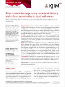 Association between primary immunodeficiency and asthma exacerbation in adult asthmatics