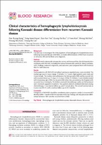 Clinical characteristics of hemophagocytic lymphohistiocytosis following Kawasaki disease: differentiation from recurrent Kawasaki disease