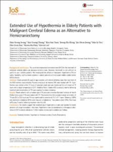 Extended Use of Hypothermia in Elderly Patients with Malignant Cerebral Edema as an Alternative to Hemicraniectomy