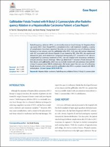 Gallbladder Fistula Treated with N-Butyl-2-Cyanoacrylate after Radiofrequency Ablation in a Hepatocellular Carcinoma Patient: a Case Report