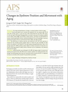 Changes in eyebrow position and movement with aging