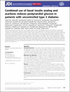 Combined use of basal insulin analog and acarbose reduces postprandial glucose in patients with uncontrolled type 2 diabetes