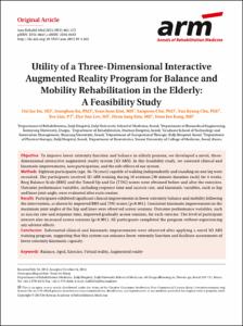 Utility of a Three-Dimensional Interactive Augmented Reality Program for Balance and Mobility Rehabilitation in the Elderly: A Feasibility Study