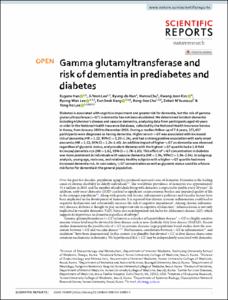 Gamma glutamyltransferase and risk of dementia in prediabetes and diabetes