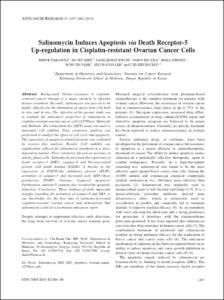 Salinomycin Induces Apoptosis via Death Receptor-5 up-regulation in Cisplatin-resistant Ovarian Cancer Cells