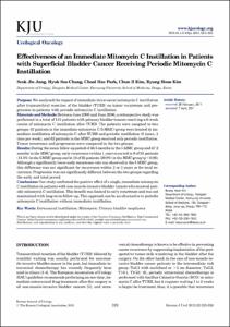Effectiveness of an Immediate Mitomycin C Instillation in Patients with Superficial Bladder Cancer Receiving Periodic Mitomycin C Instillation