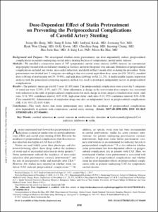 Dose-Dependent Effect of Statin Pretreatment on Preventing the Periprocedural Complications of Carotid Artery Stenting