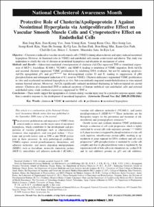Protective Role of Clusterin/Apolipoprotein J Against Neointimal Hyperplasia via Antiproliferative Effect on Vascular Smooth Muscle Cells and Cytoprotective Effect on Endothelial Cells