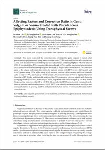 Affecting Factors and Correction Ratio in Genu Valgum or Varum Treated with Percutaneous Epiphysiodesis Using Transphyseal Screws
