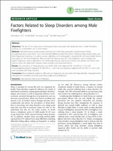 Factors Related to Sleep Disorders among Male Firefighters