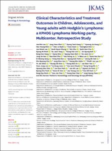 Clinical Characteristics and Treatment Outcomes in Children, Adolescents, and Young-adults with Hodgkin's Lymphoma: a KPHOG Lymphoma Working-party, Multicenter, Retrospective Study