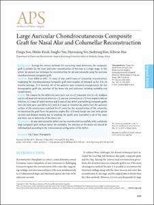 Large Auricular Chondrocutaneous Composite Graft for Nasal Alar and Columellar Reconstruction