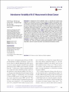 Interobserver Variability of Ki-67 Measurement in Breast Cancer
