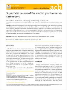 Superficial course of the medial plantar nerve: case report