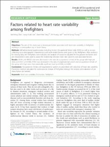 Factors related to heart rate variability among firefighters