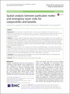 Spatial analysis between particulate matter and emergency room visits for conjunctivitis and keratitis