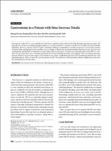Gastrostomy in a Patient with Situs Inversus Totalis