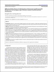 Effective bolus dose of sufentanil to attenuate cardiovascular responses in laryngoscopic double-lumen endobronchial intubation