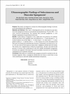 Ultrasonographic Findings of Subcutaneous and Muscular Sparganosis