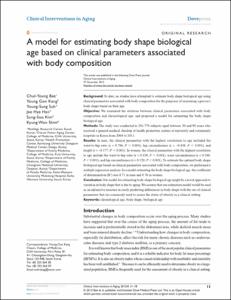 A model for estimating body shape biological age based on clinical parameters associated with body composition