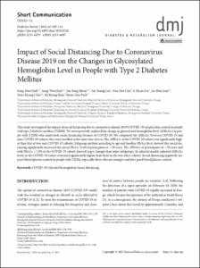 Impact of Social Distancing Due to Coronavirus Disease 2019 on the Changes in Glycosylated Hemoglobin Level in People with Type 2 Diabetes Mellitus