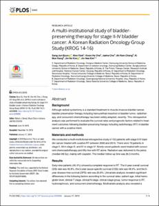 A multi-institutional study of bladderpreserving therapy for stage II-IV bladder cancer: A Korean Radiation Oncology Group Study (KROG 14-16)